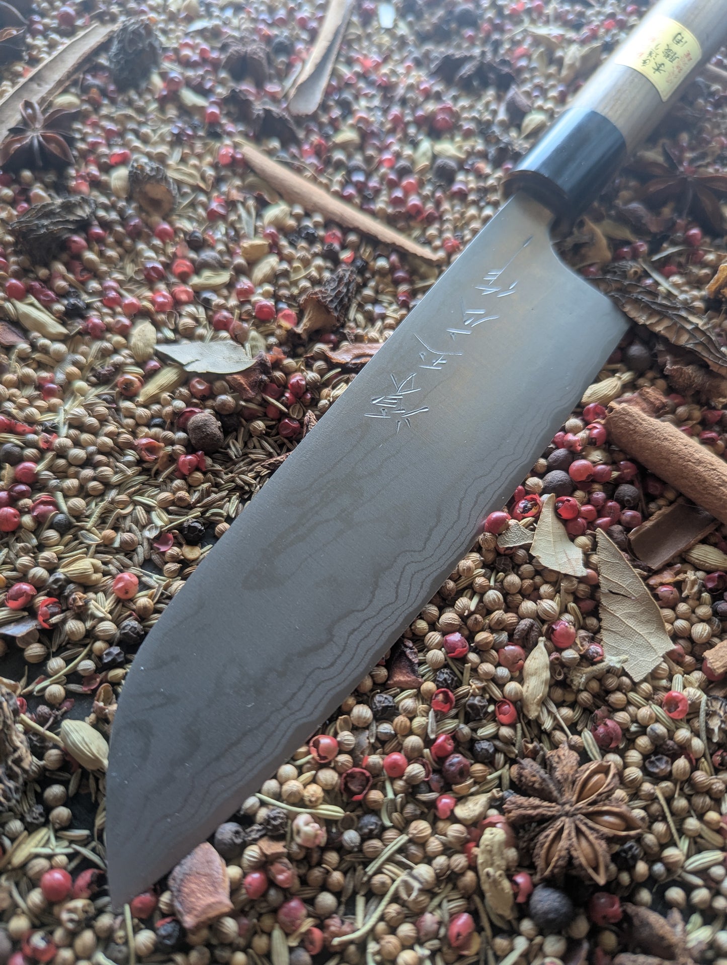 170mm Vintage Damascus Santoku