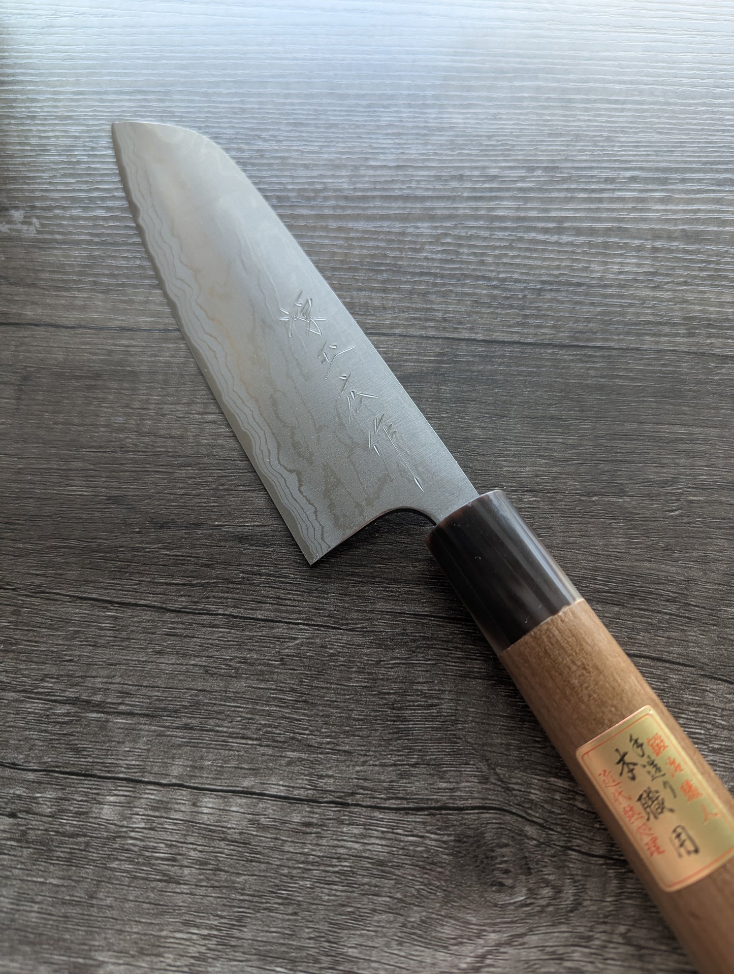 170mm Vintage Damascus Santoku
