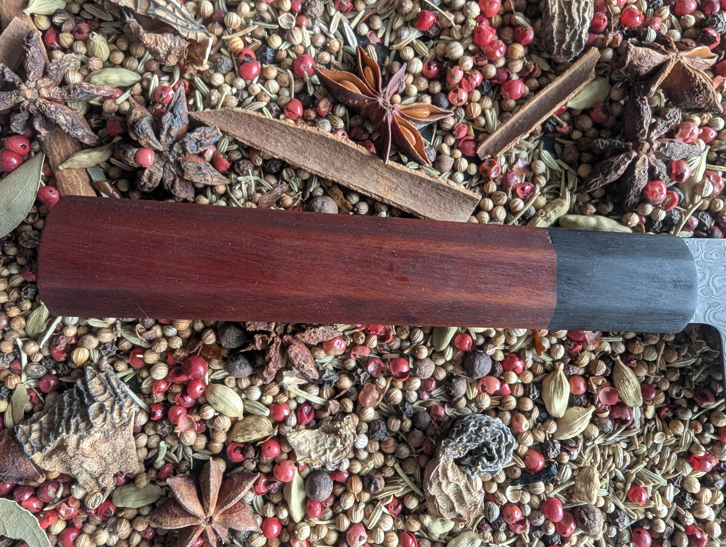 170mm Etched San Mai Damascus Nakiri