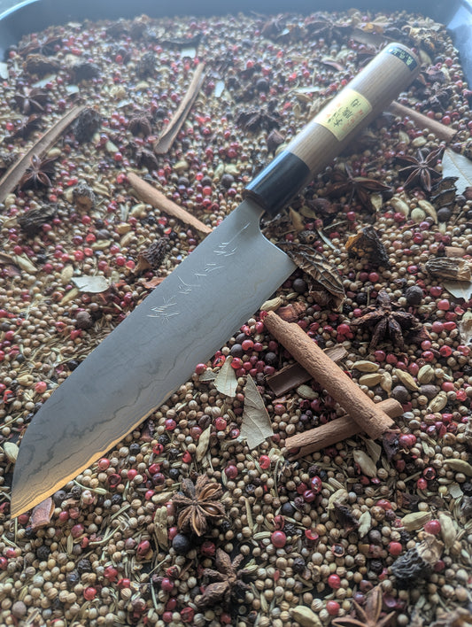 170mm Vintage Damascus Santoku