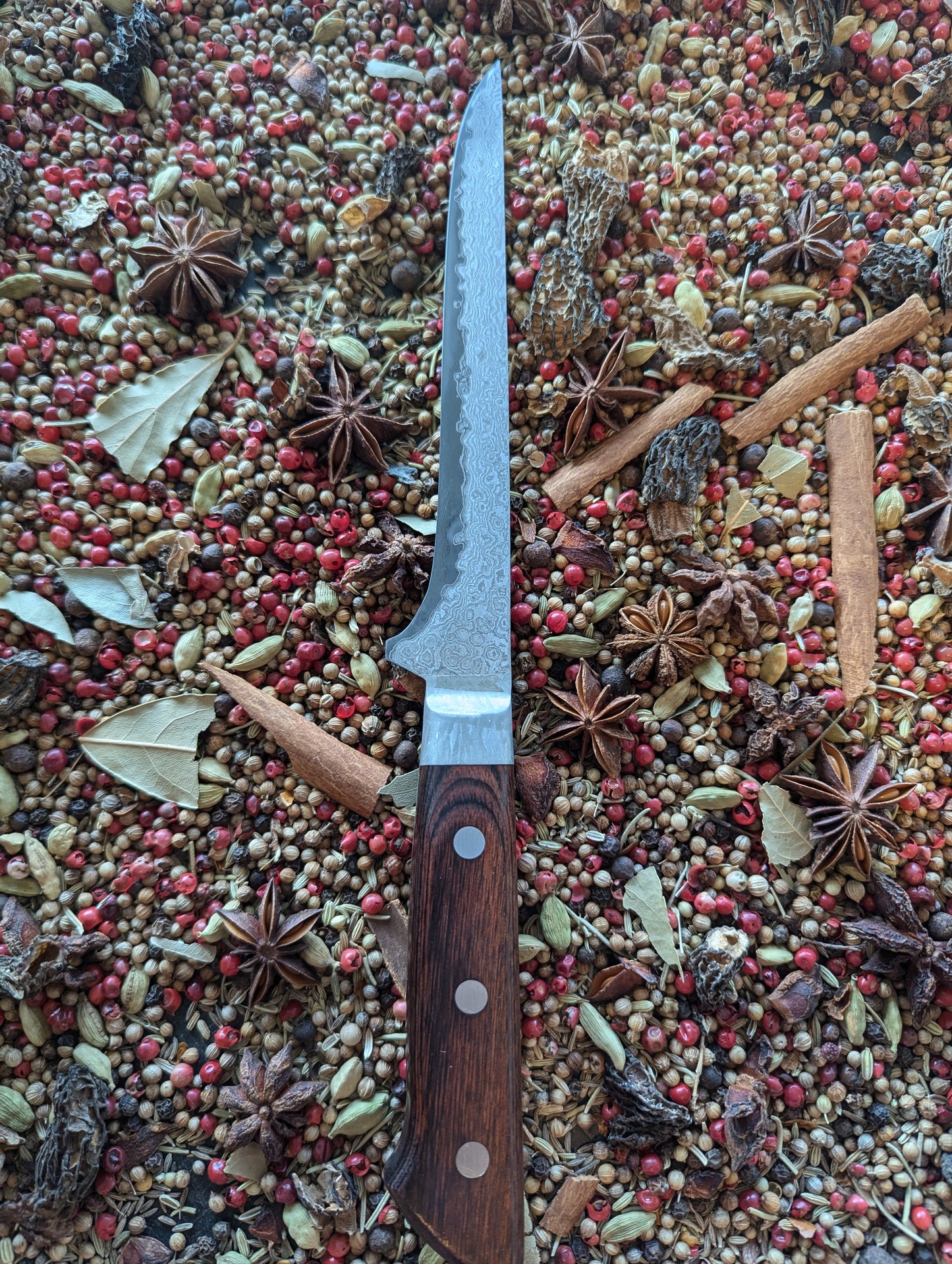 160mm Damascus San Mai boning knife