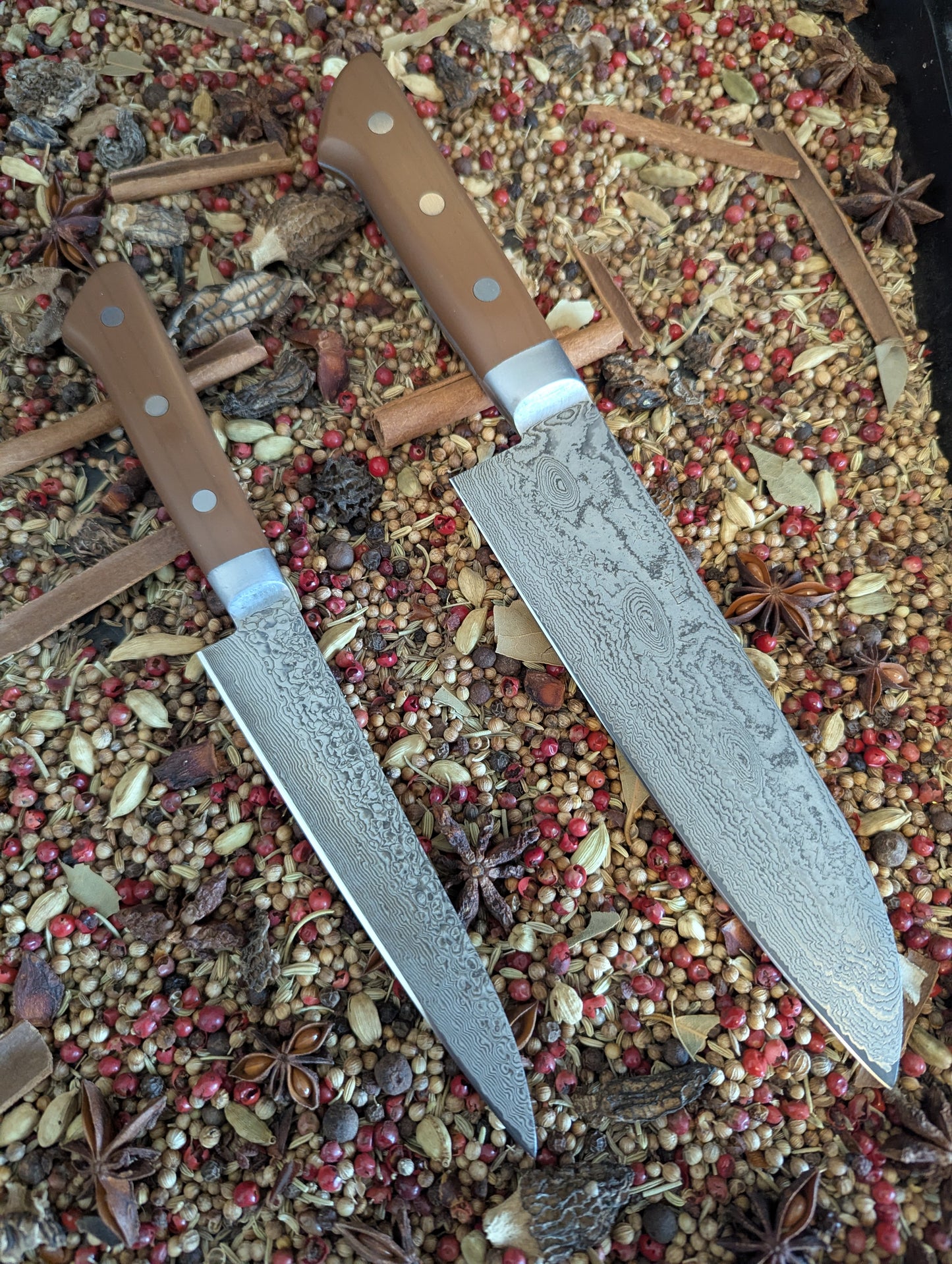 170mm and 130mm Vintage Damascus set