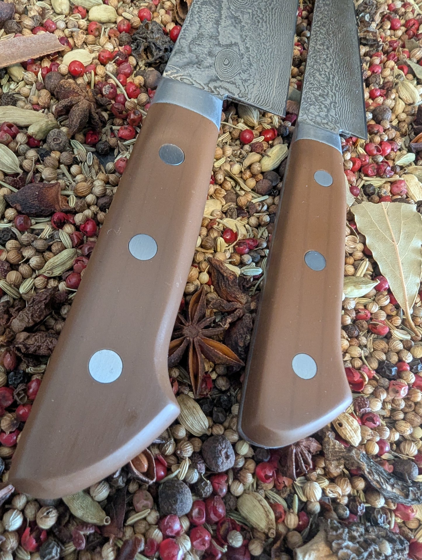 170mm and 130mm Vintage Damascus set