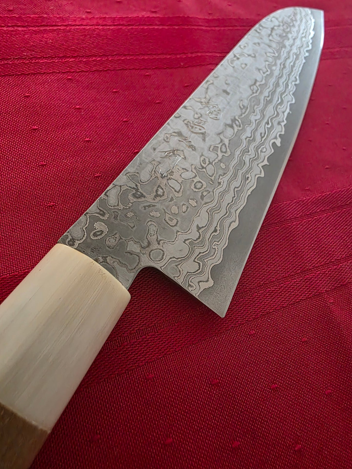 190mm Tosa Silver No.3 Damascus Gyuto