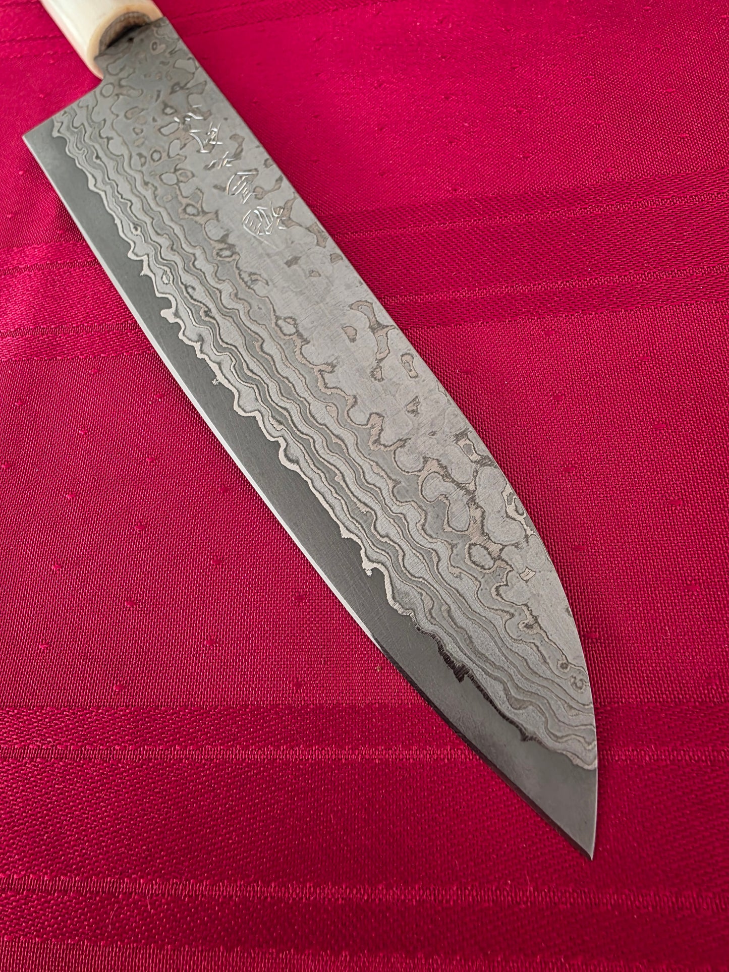 190mm Tosa Silver No.3 Damascus Gyuto