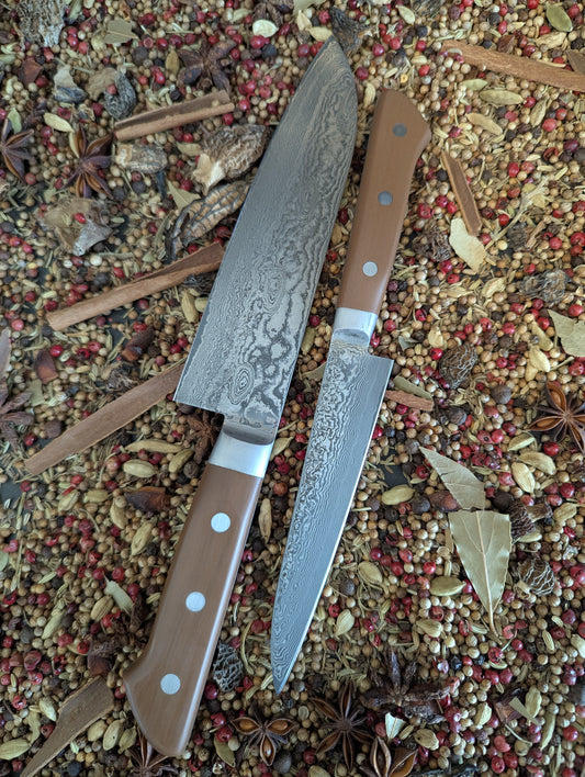 170mm and 130mm Vintage Damascus set