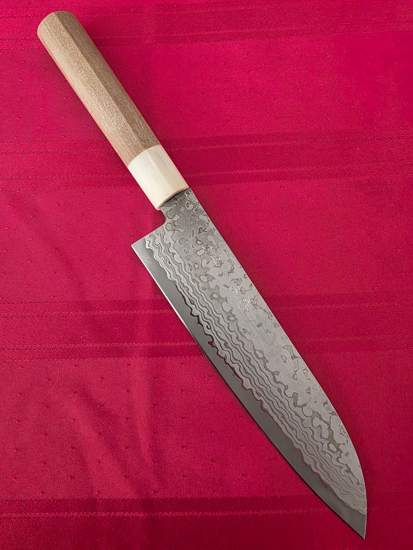 190mm Tosa Silver No.3 Damascus Gyuto