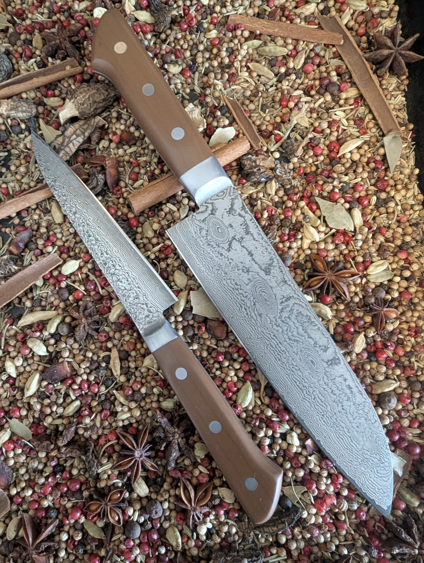 170mm and 130mm Vintage Damascus set