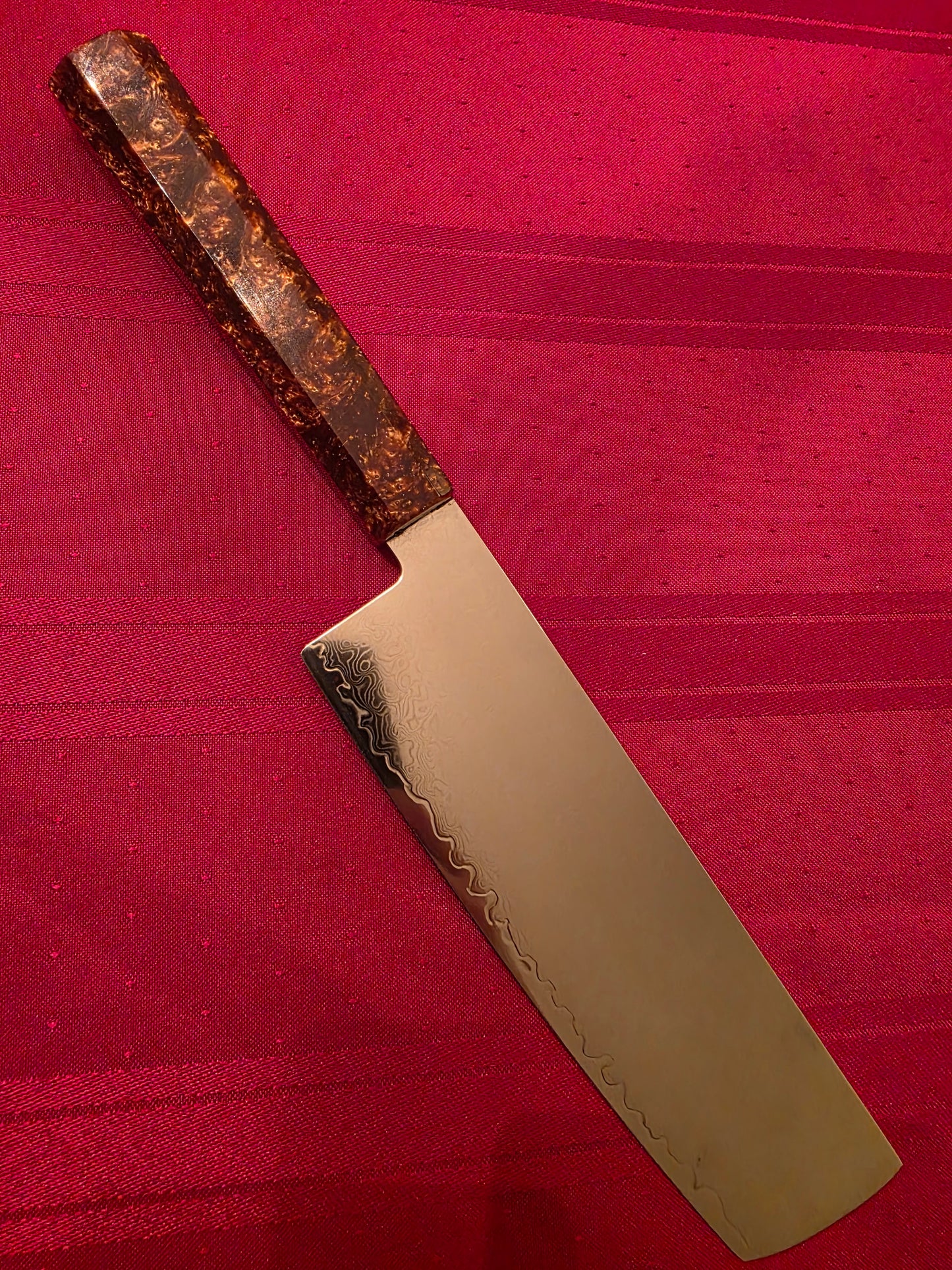 180mm aus10 Damascus nakiri